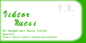 viktor mucsi business card